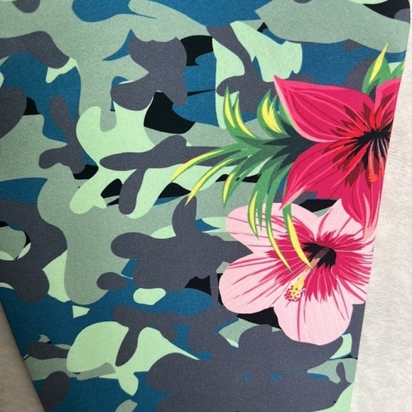 Spiritual Gangster Tropical Camo Floral Essential High Waist Colorful Leggings - Picture 12 of 16